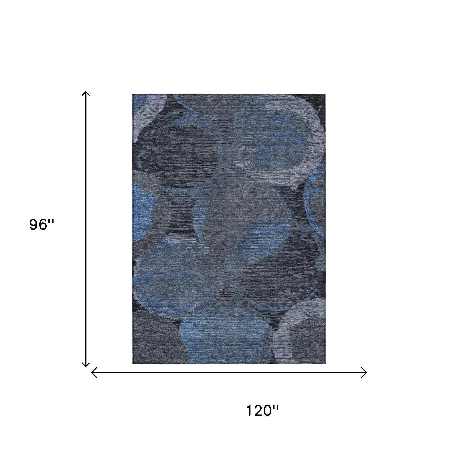 8' X 10' Charcoal And Gray Geometric Washable Indoor Outdoor Area Rug Homeroots Outdoor