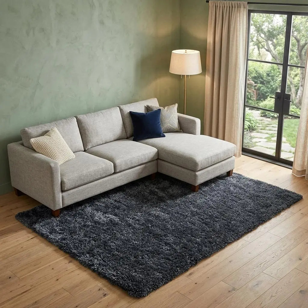 8' X 10' Charcoal And Gray Hand Tufted Area Rug Homeroots Home Decor