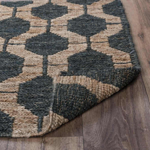 8' X 10' Charcoal And Gray Jute Trellis Hand Woven Area Rug Homeroots Home Decor