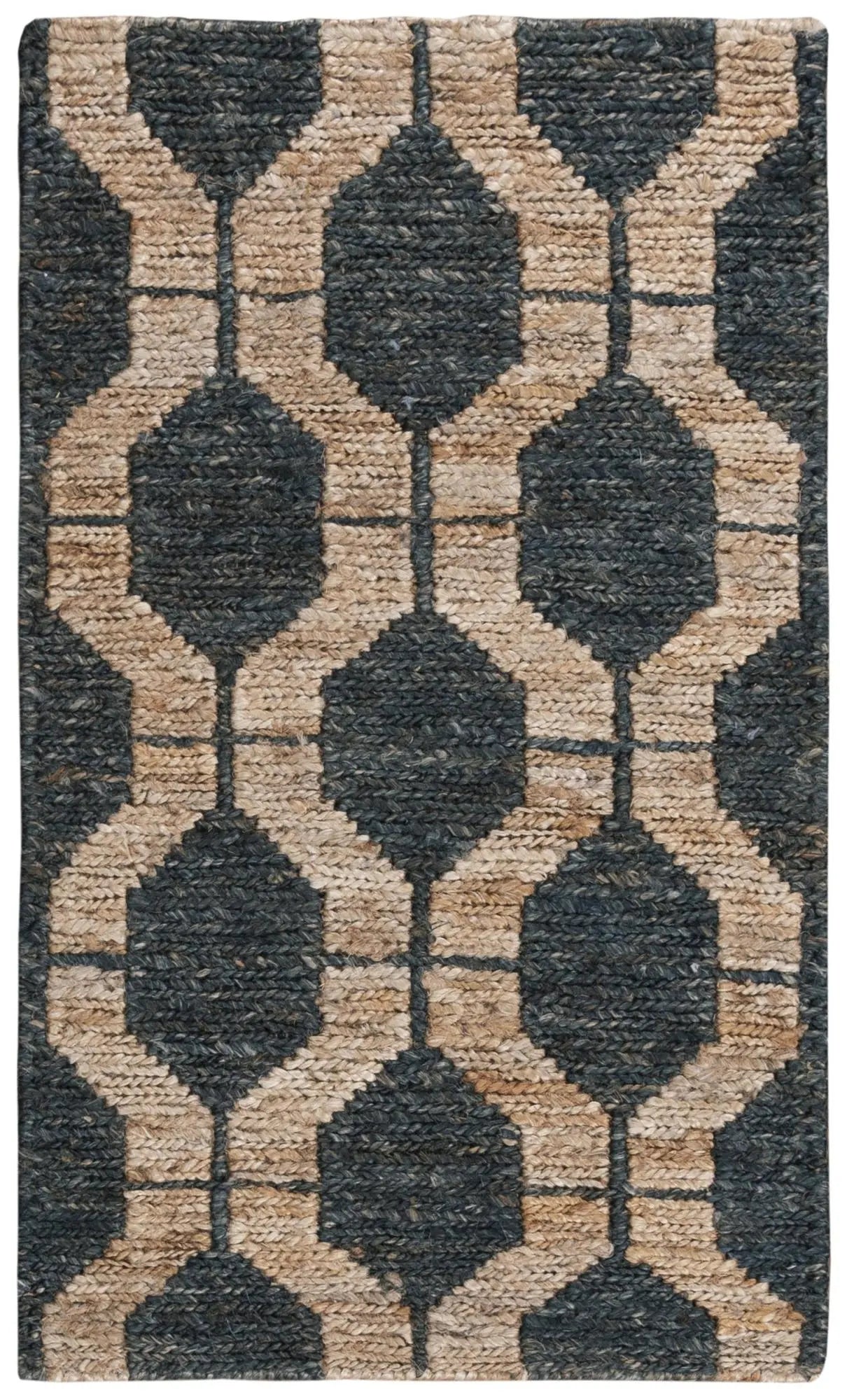 8' X 10' Charcoal And Gray Jute Trellis Hand Woven Area Rug Homeroots Home Decor