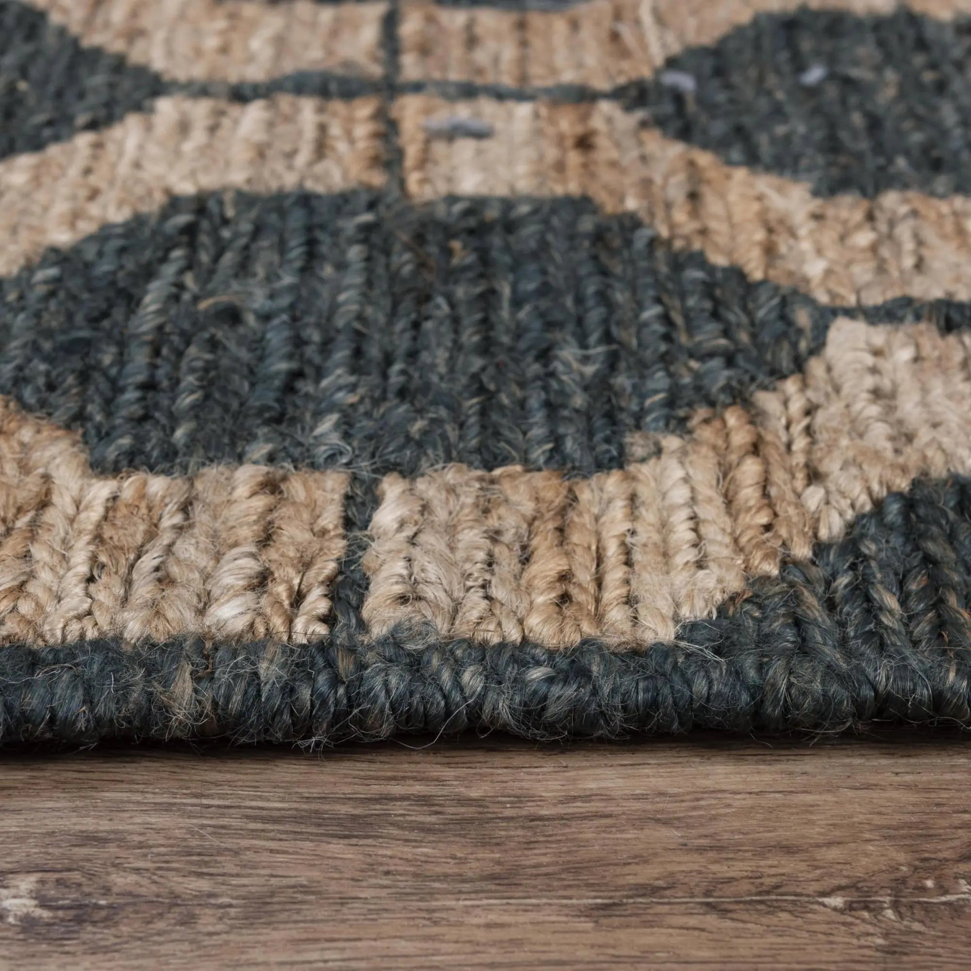 8' X 10' Charcoal And Gray Jute Trellis Hand Woven Area Rug Homeroots Home Decor