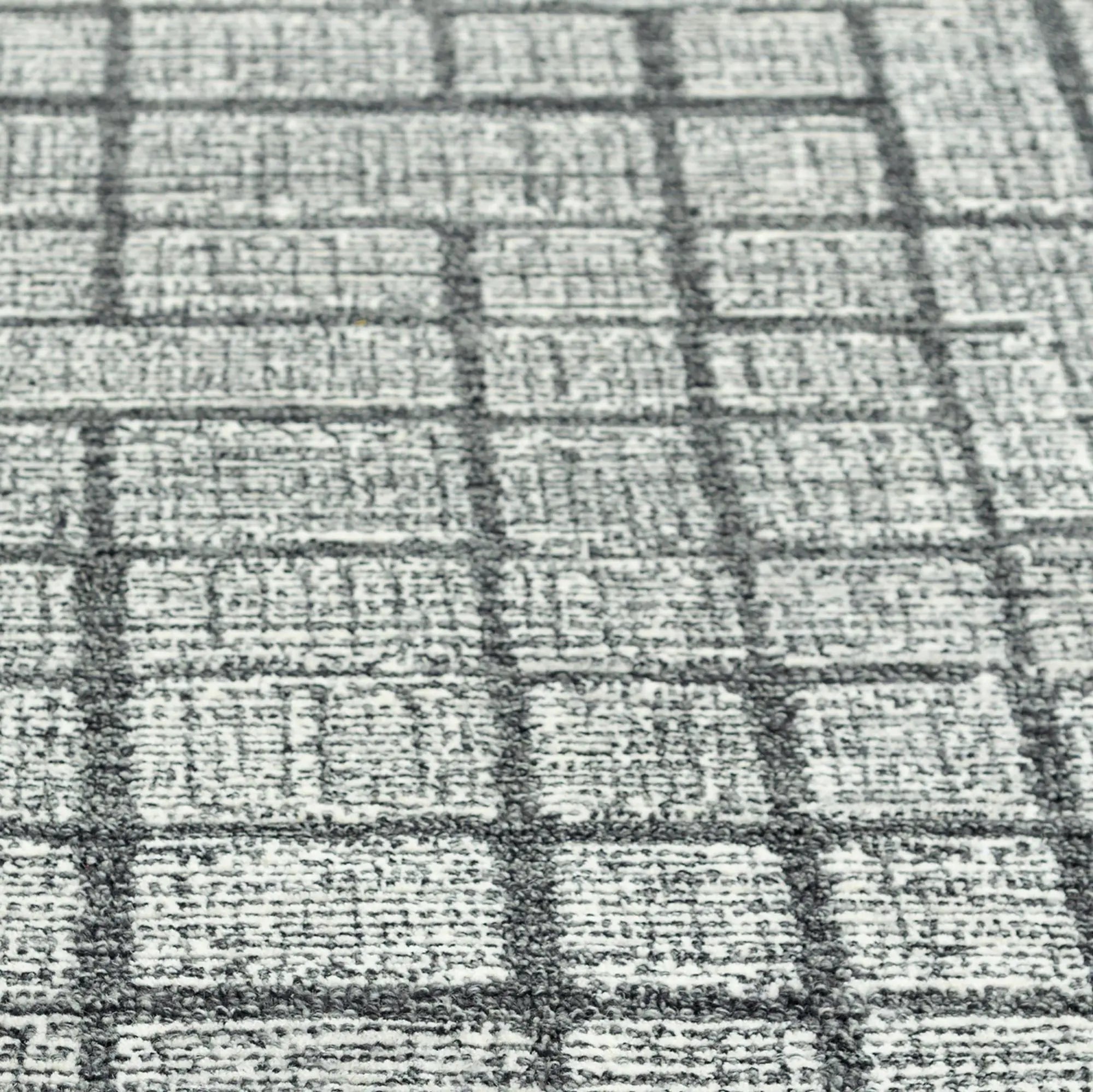 8' X 10' Charcoal And Ivory Wool Geometric Hand Tufted Area Rug Homeroots Home Decor