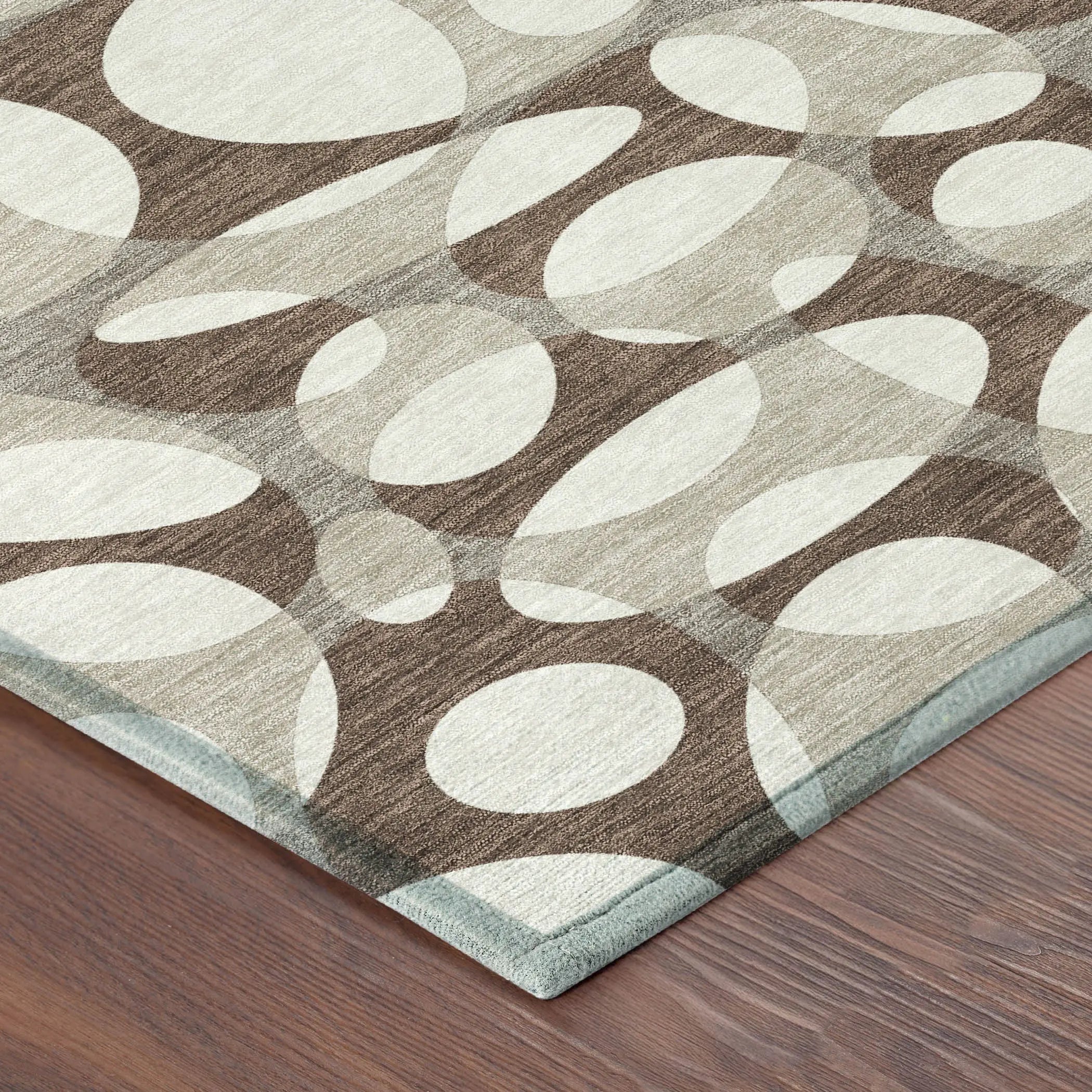 8' X 10' Chocolate And Beige Abstract Washable Indoor Outdoor Area Rug Homeroots Outdoor