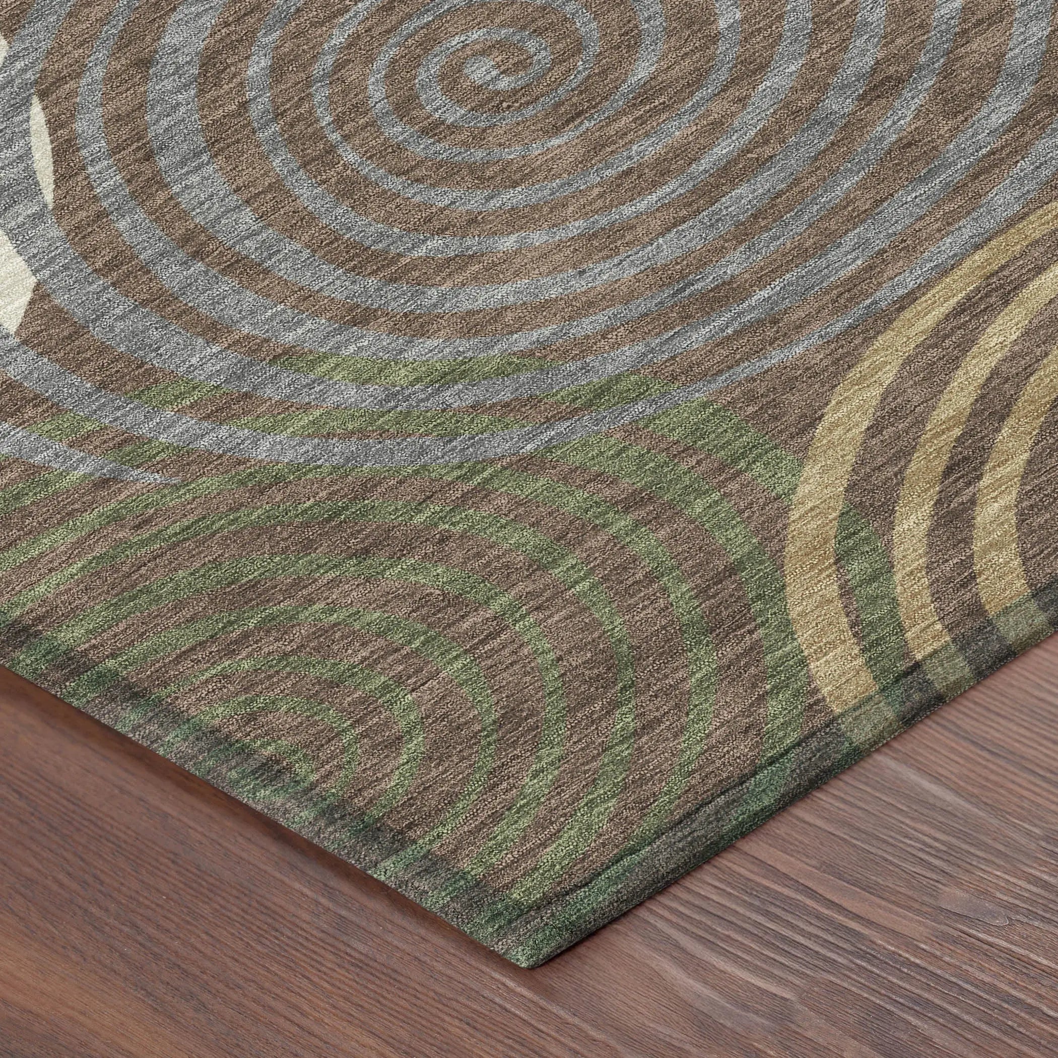 8' X 10' Chocolate And Beige Geometric Washable Indoor Outdoor Area Rug Homeroots Outdoor