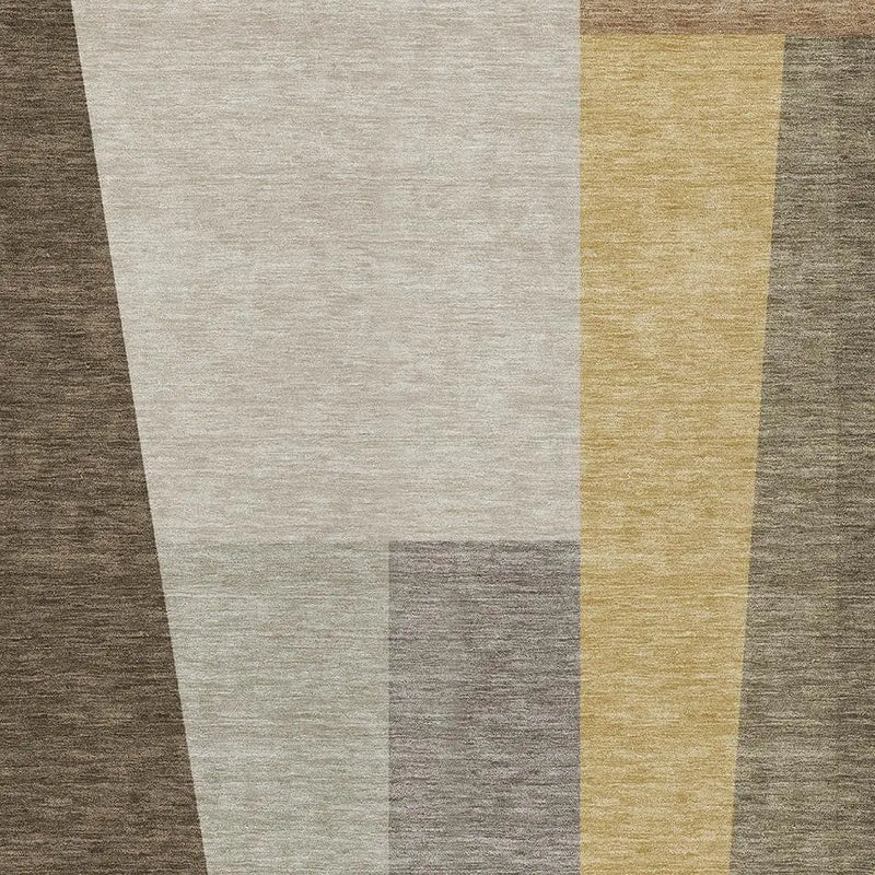 8' X 10' Chocolate And Beige Geometric Washable Indoor Outdoor Area Rug Homeroots Outdoor