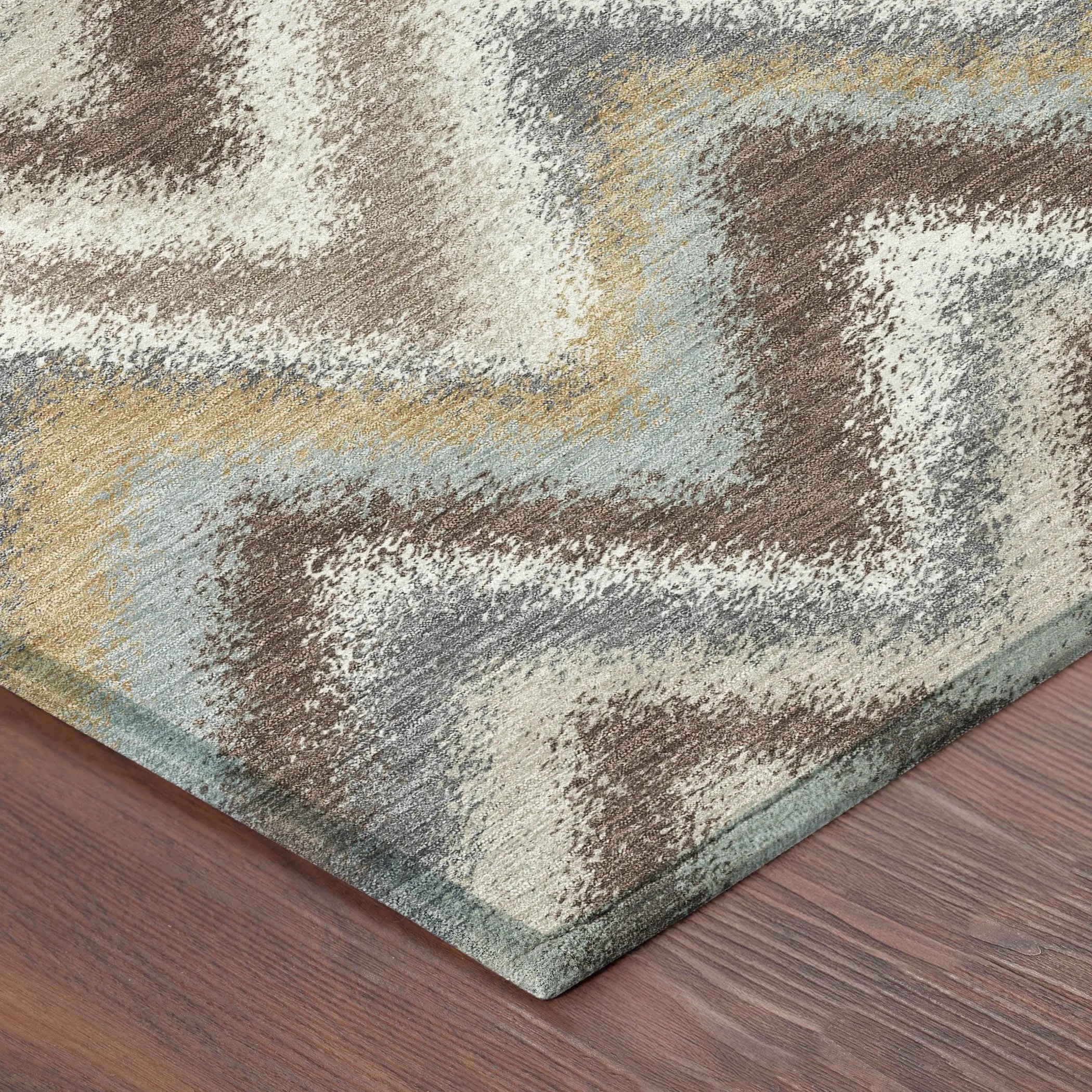 8' X 10' Chocolate And Beige Geometric Washable Indoor Outdoor Area Rug Homeroots Outdoor