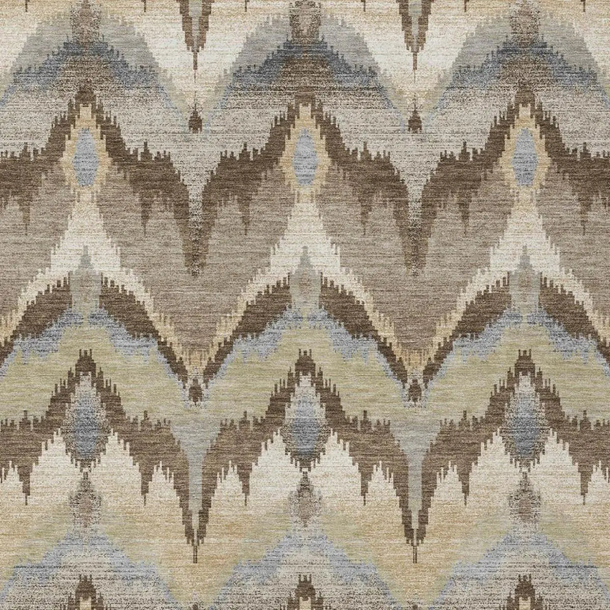 8' X 10' Chocolate And Brown Abstract Washable Indoor Outdoor Area Rug Homeroots Outdoor