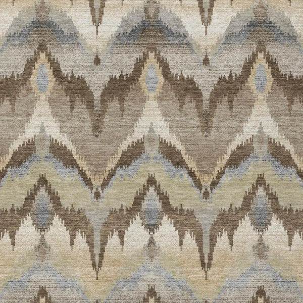 8' X 10' Chocolate And Brown Abstract Washable Indoor Outdoor Area Rug Homeroots Outdoor
