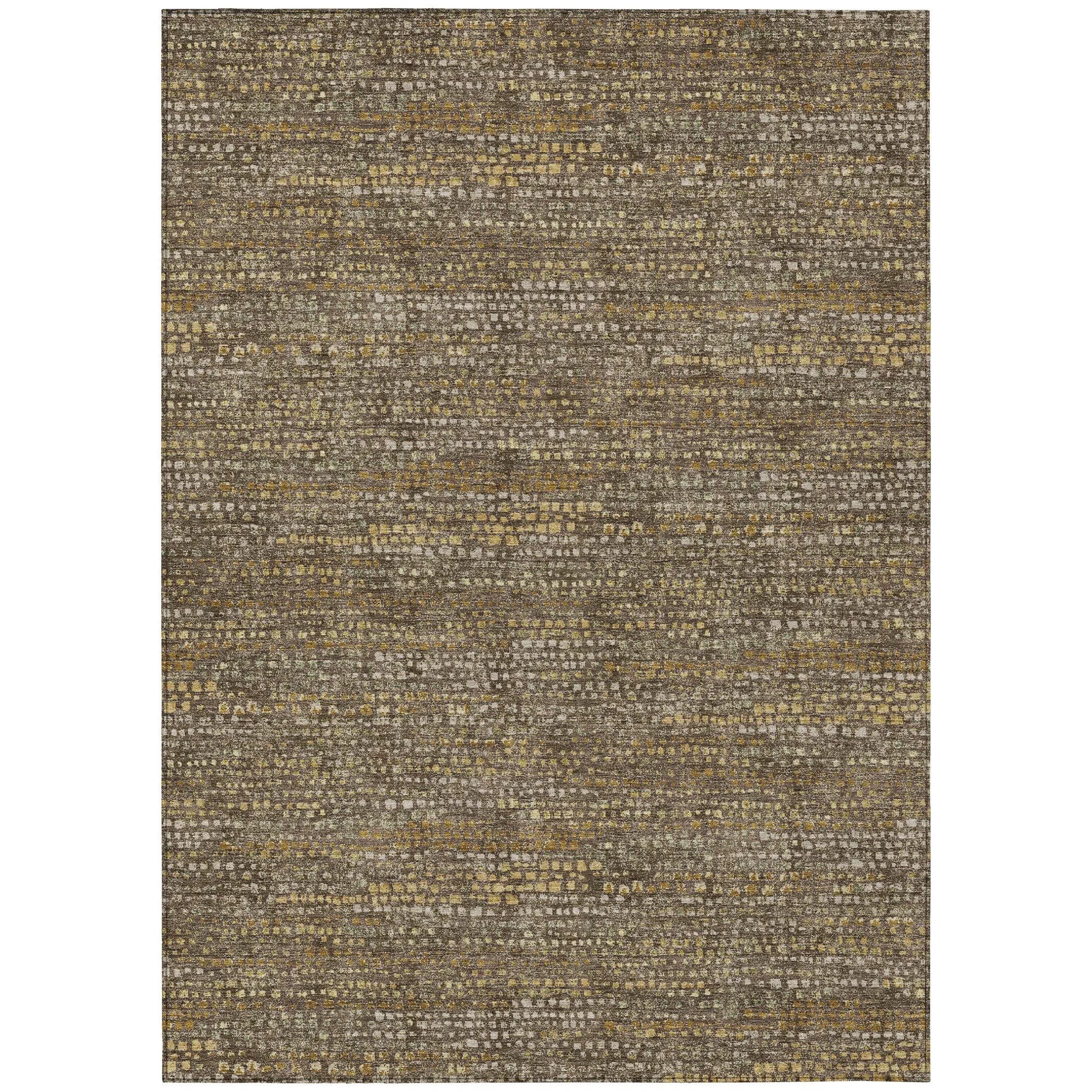 8' X 10' Chocolate And Brown Abstract Washable Indoor Outdoor Area Rug Homeroots Outdoor