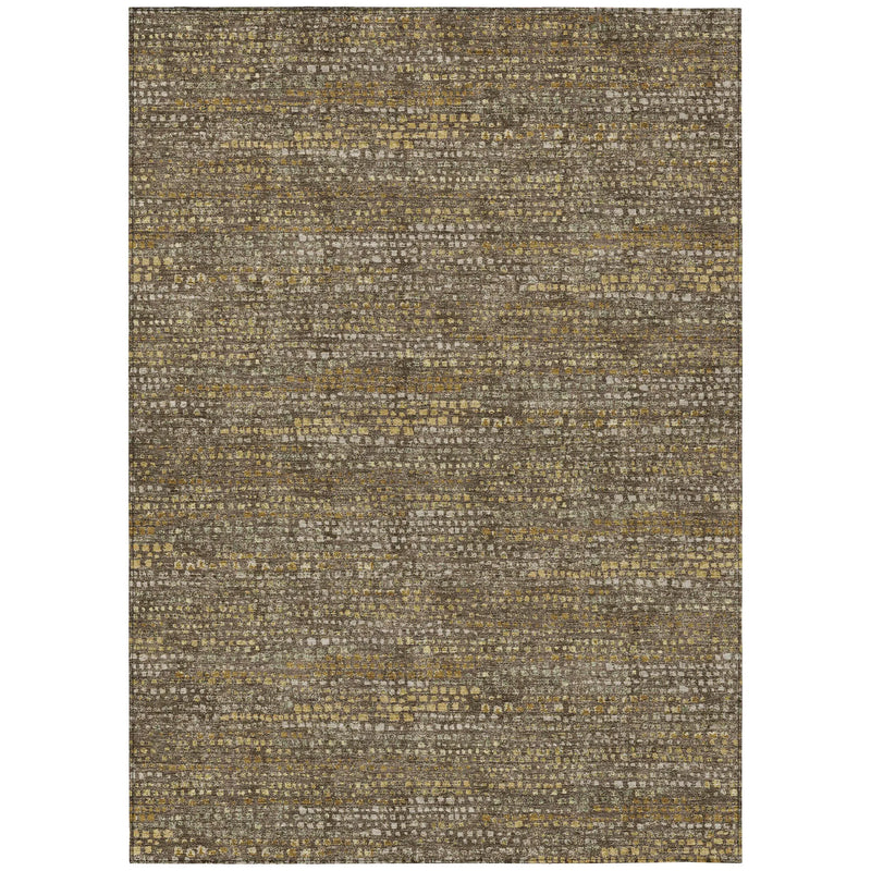 8' X 10' Chocolate And Brown Abstract Washable Indoor Outdoor Area Rug Homeroots Outdoor