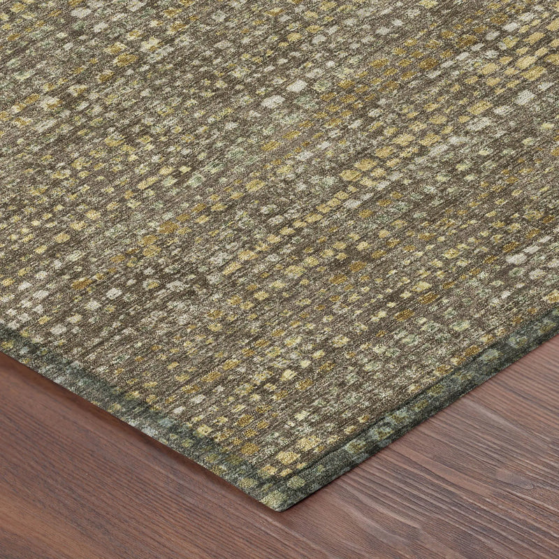 8' X 10' Chocolate And Brown Abstract Washable Indoor Outdoor Area Rug Homeroots Outdoor