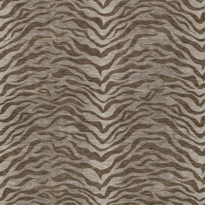 8' X 10' Chocolate And Brown Animal Print Washable Indoor Outdoor Area Rug Homeroots Outdoor