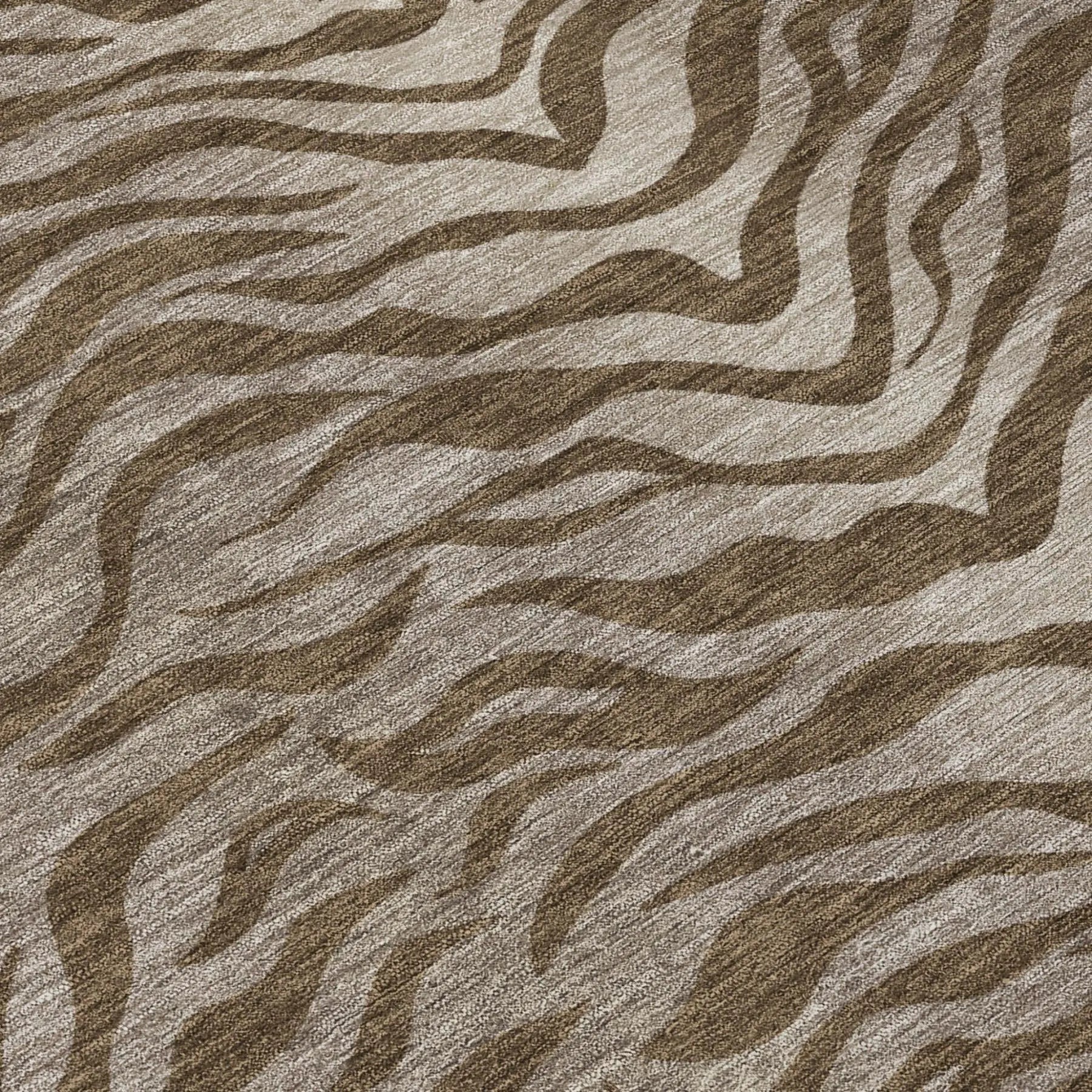 8' X 10' Chocolate And Brown Animal Print Washable Indoor Outdoor Area Rug Homeroots Outdoor