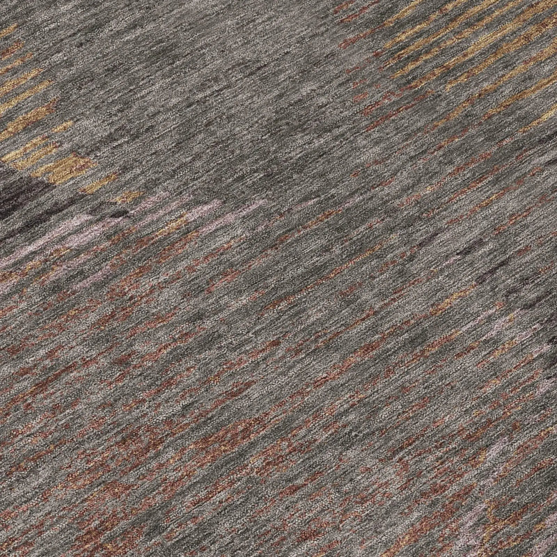 8' X 10' Chocolate And Brown Geometric Washable Indoor Outdoor Area Rug Homeroots Outdoor