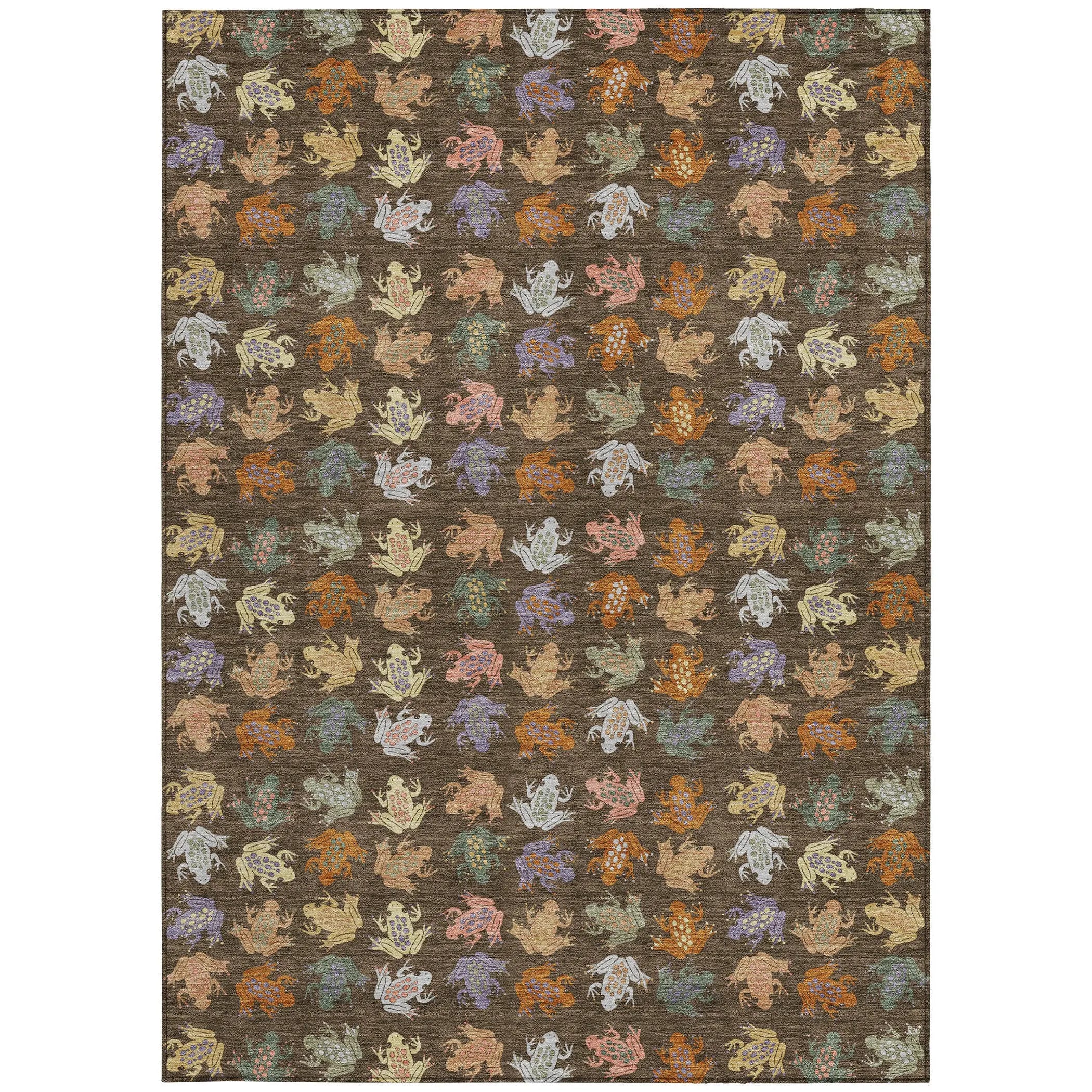 8' X 10' Chocolate And Brown Geometric Washable Indoor Outdoor Area Rug Homeroots Outdoor