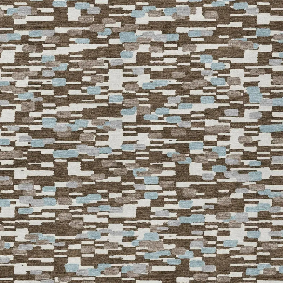 8' X 10' Chocolate And Brown Geometric Washable Indoor Outdoor Area Rug Homeroots Outdoor