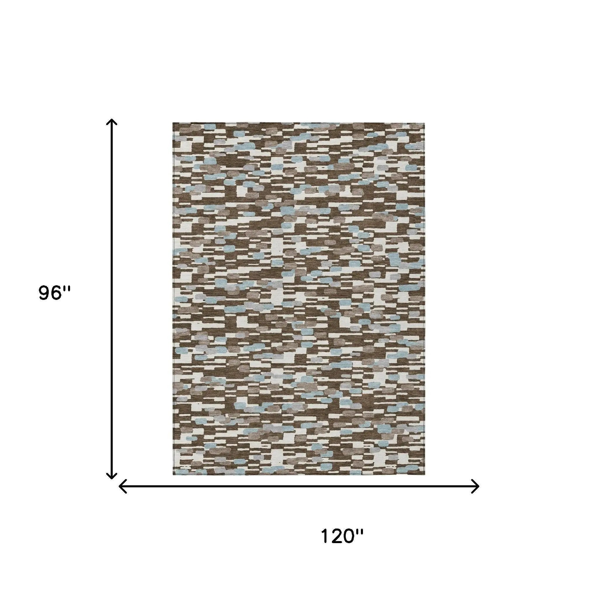 8' X 10' Chocolate And Brown Geometric Washable Indoor Outdoor Area Rug Homeroots Outdoor