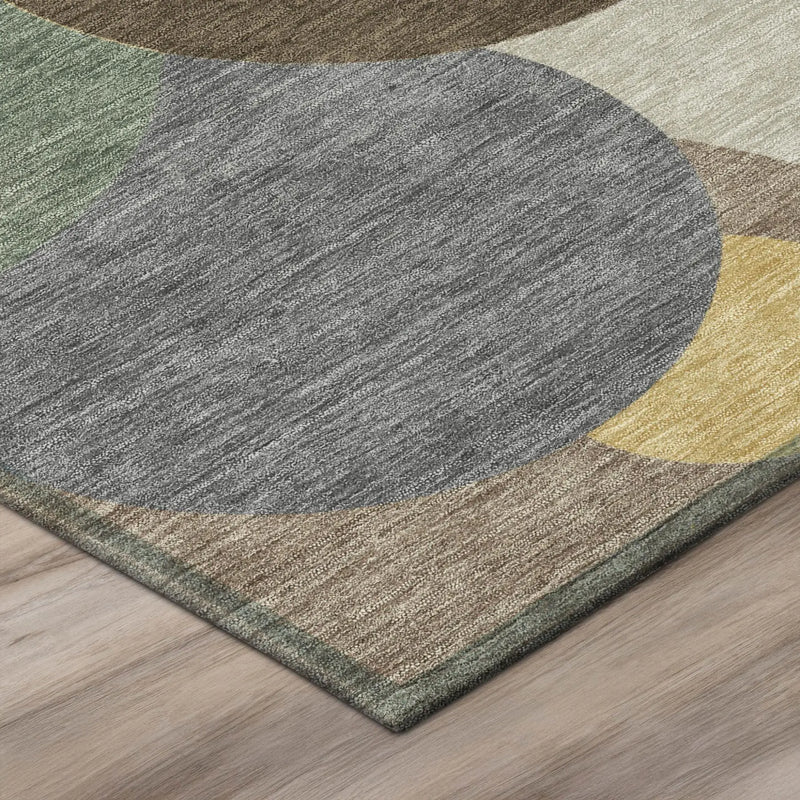 8' X 10' Chocolate And Brown Geometric Washable Indoor Outdoor Area Rug Homeroots Outdoor
