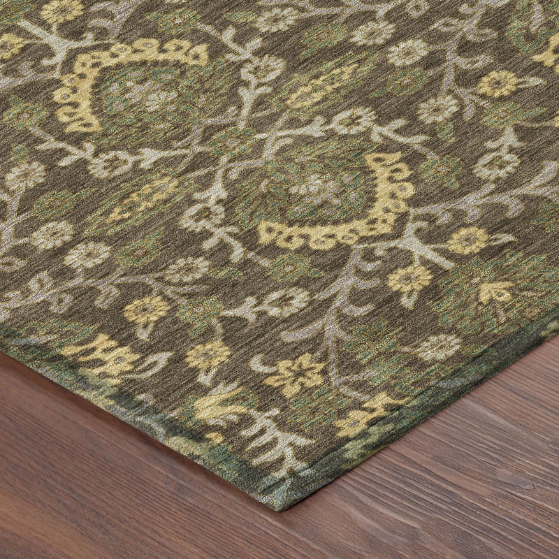 8' X 10' Chocolate And Brown Geometric Washable Indoor Outdoor Area Rug Homeroots Outdoor