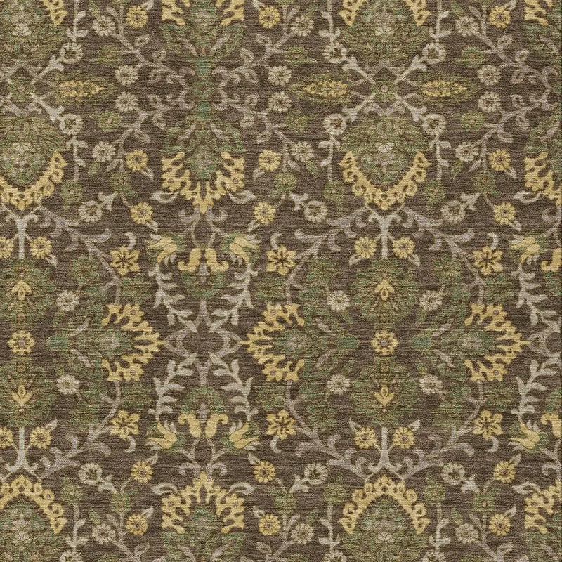 8' X 10' Chocolate And Brown Geometric Washable Indoor Outdoor Area Rug Homeroots Outdoor