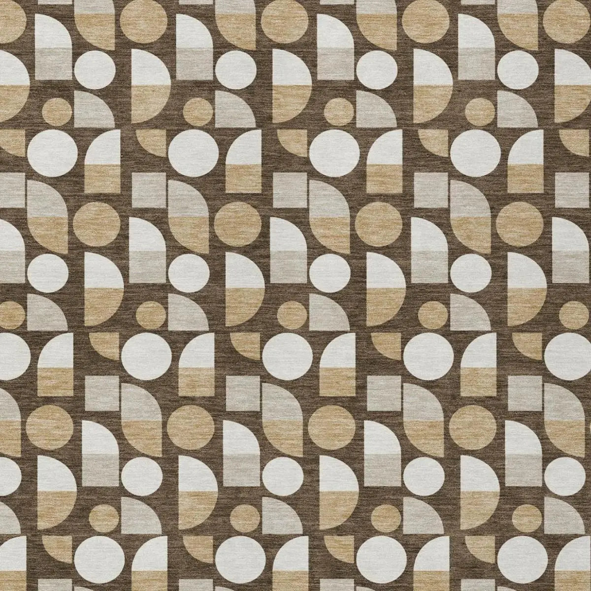 8' X 10' Chocolate And Brown Geometric Washable Indoor Outdoor Area Rug Homeroots Outdoor