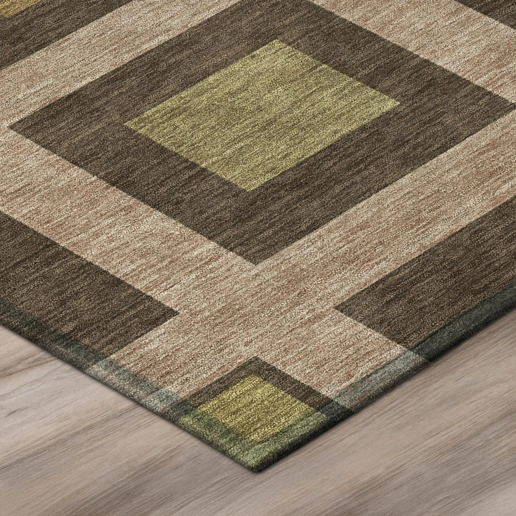 8' X 10' Chocolate And Brown Geometric Washable Indoor Outdoor Area Rug Homeroots Outdoor