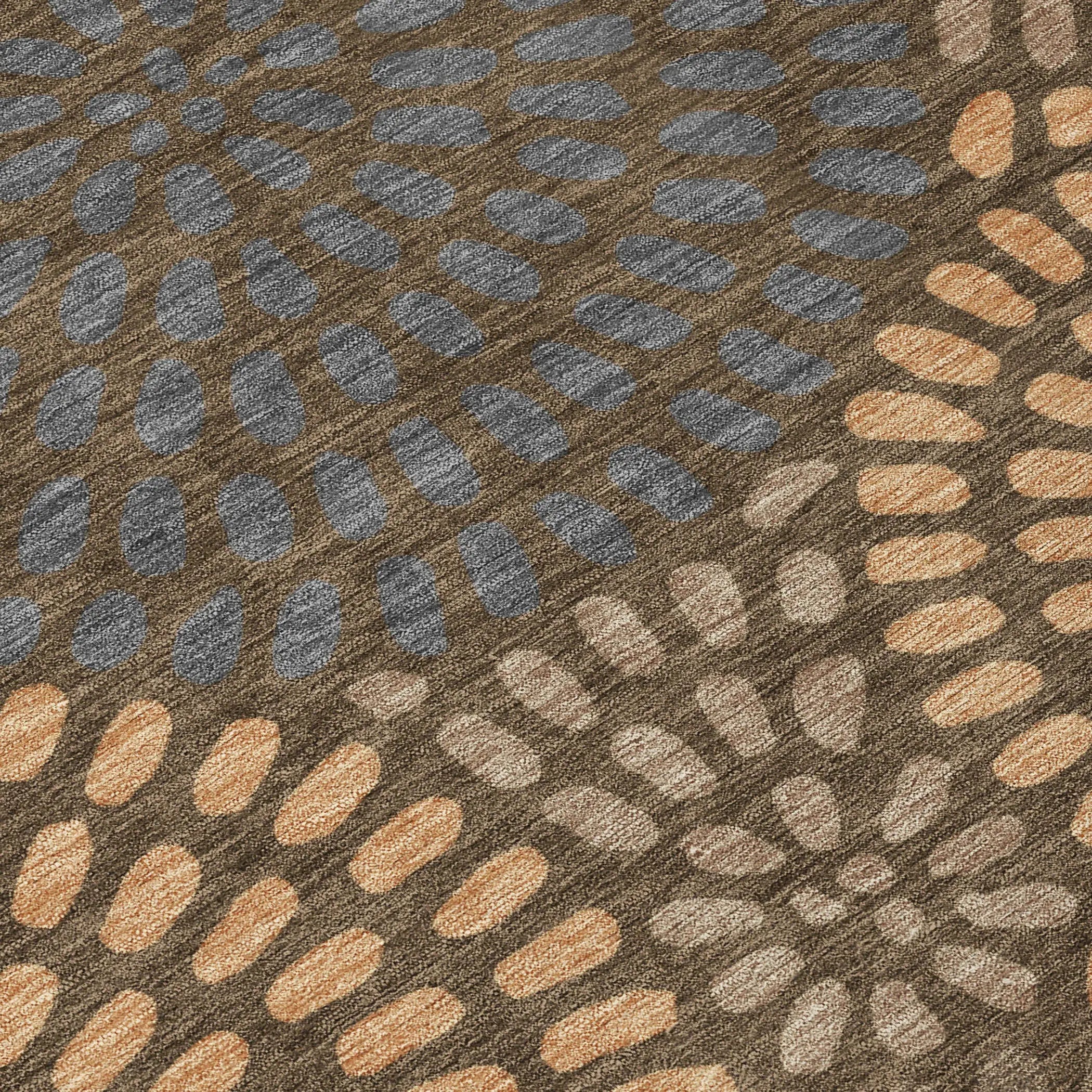 8' X 10' Chocolate And Brown Geometric Washable Indoor Outdoor Area Rug Homeroots Outdoor
