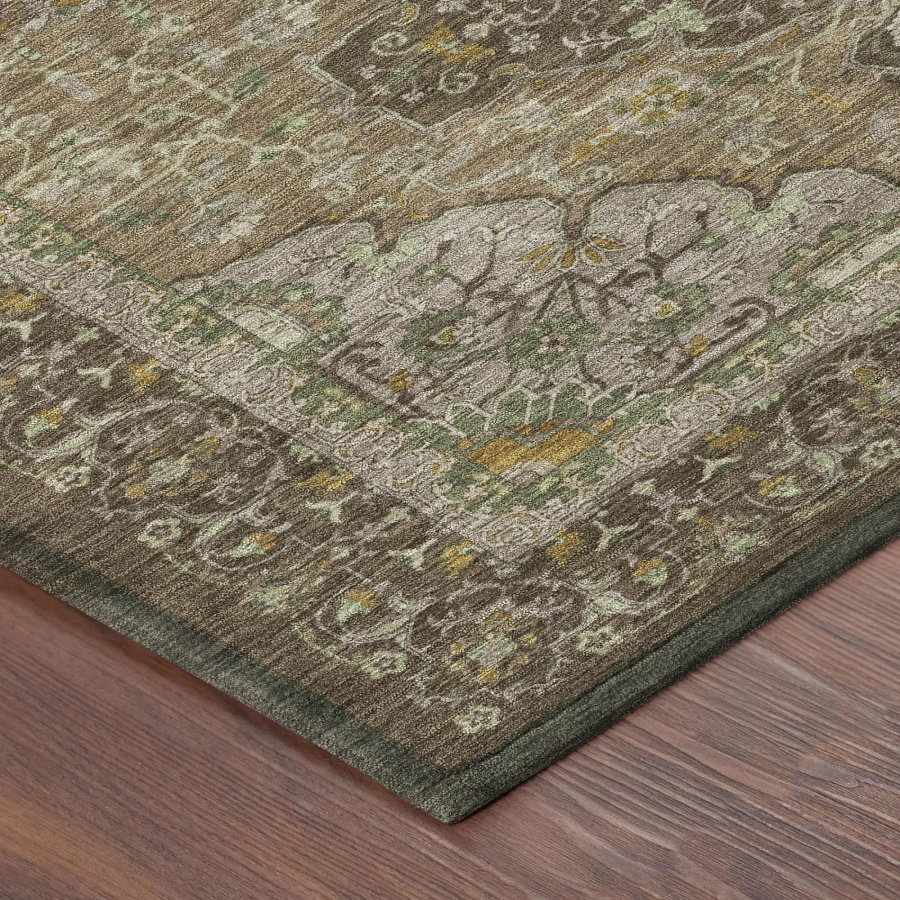 8' X 10' Chocolate And Brown Oriental Washable Indoor Outdoor Area Rug Homeroots Outdoor