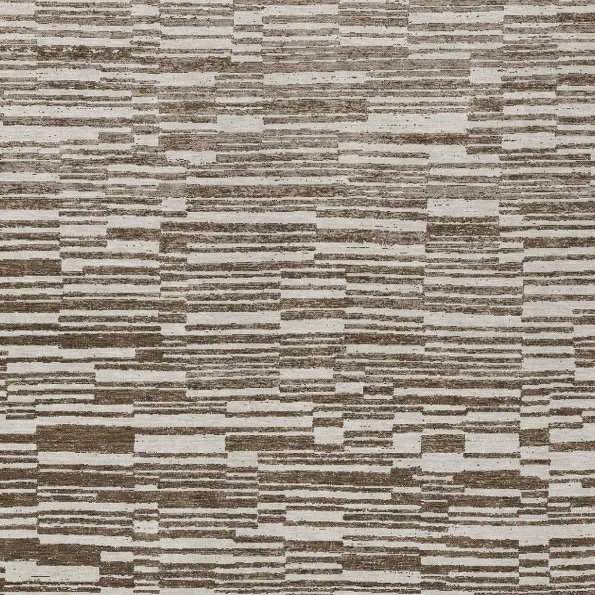 8' X 10' Chocolate And Brown Striped Washable Indoor Outdoor Area Rug Homeroots Outdoor