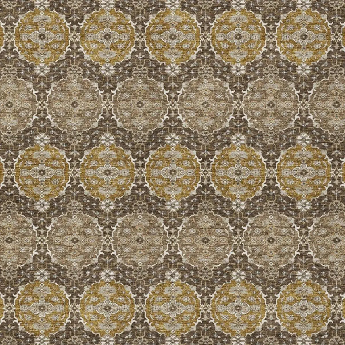 8' X 10' Chocolate And Brown Striped Washable Indoor Outdoor Area Rug Homeroots Outdoor