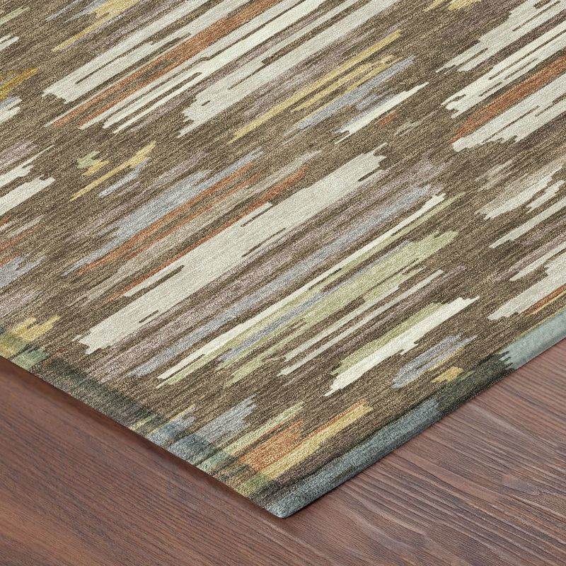 8' X 10' Chocolate And Gray Southwestern Washable Indoor Outdoor Area Rug Homeroots Outdoor