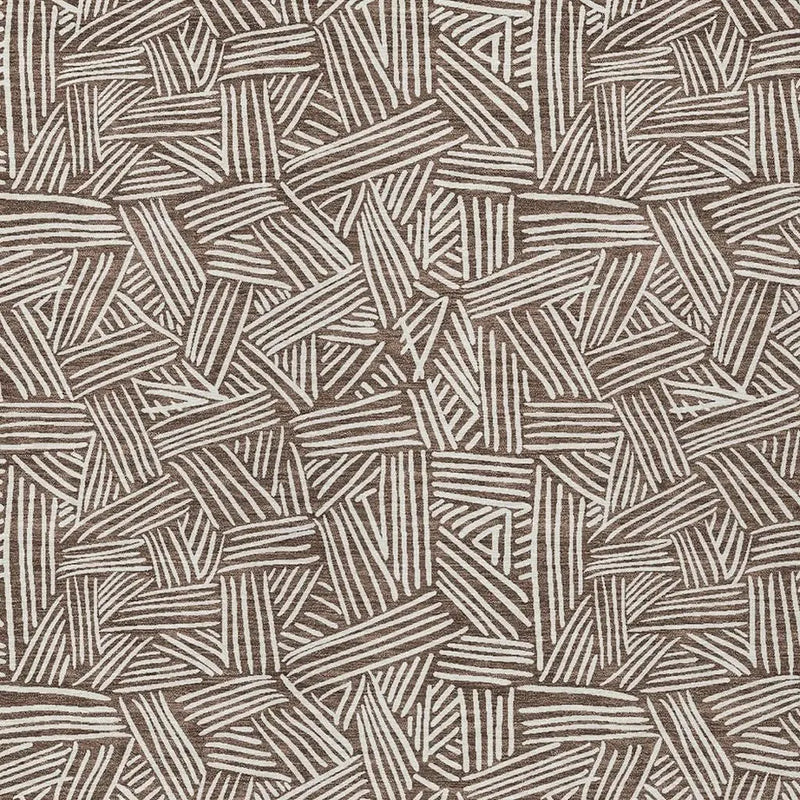 8' X 10' Chocolate And Ivory Geometric Washable Indoor Outdoor Area Rug Homeroots Outdoor