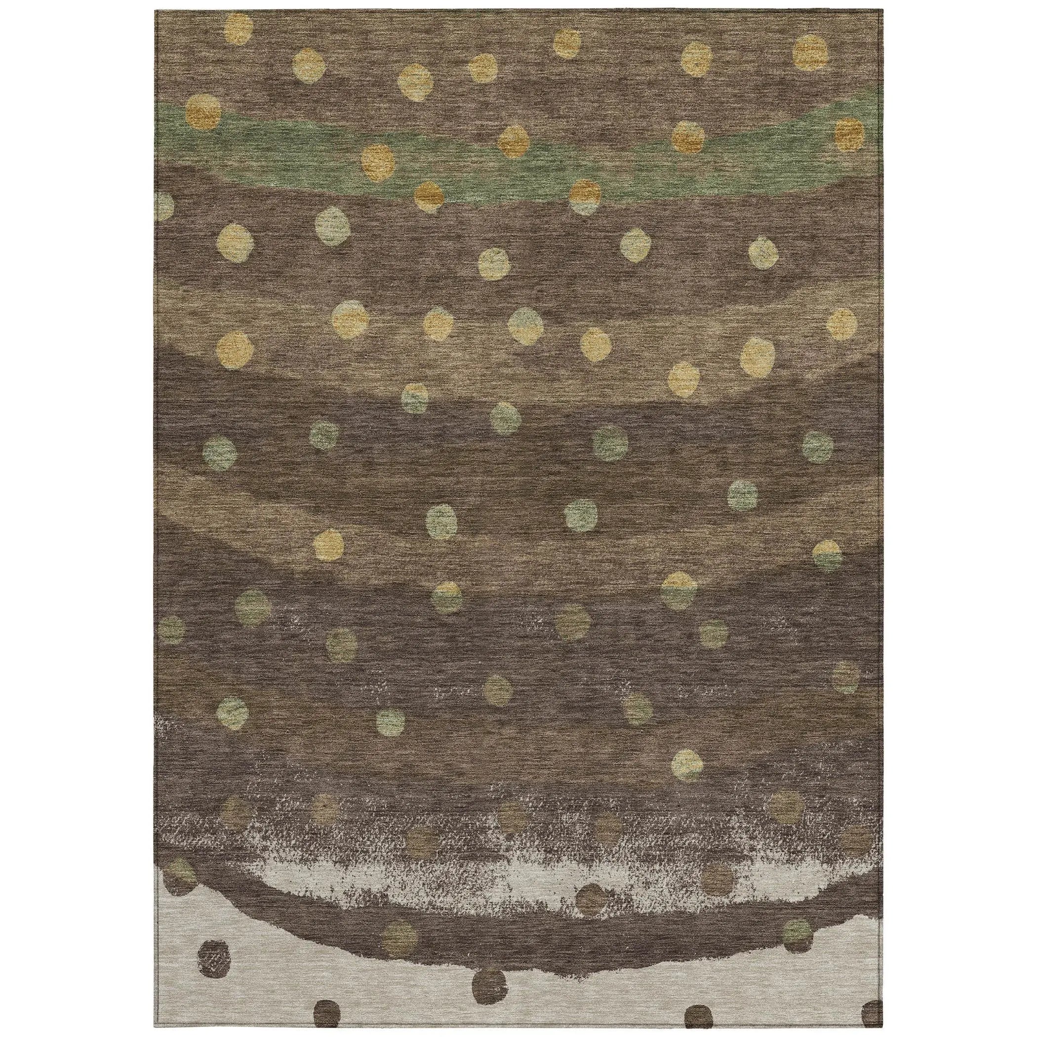 8' X 10' Chocolate And Navy Blue Striped Washable Indoor Outdoor Area Rug Homeroots Outdoor