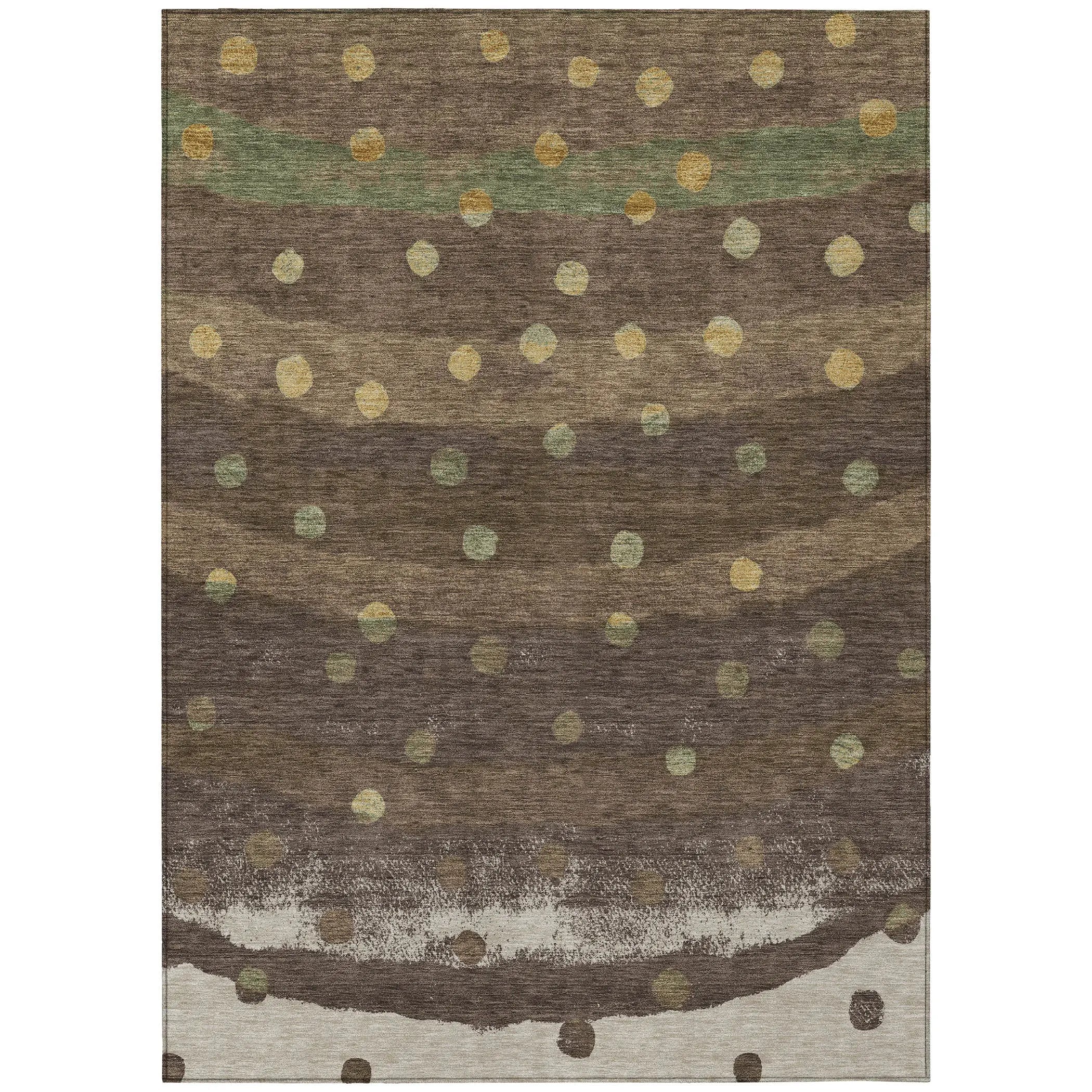 8' X 10' Chocolate And Navy Blue Striped Washable Indoor Outdoor Area Rug Homeroots Outdoor