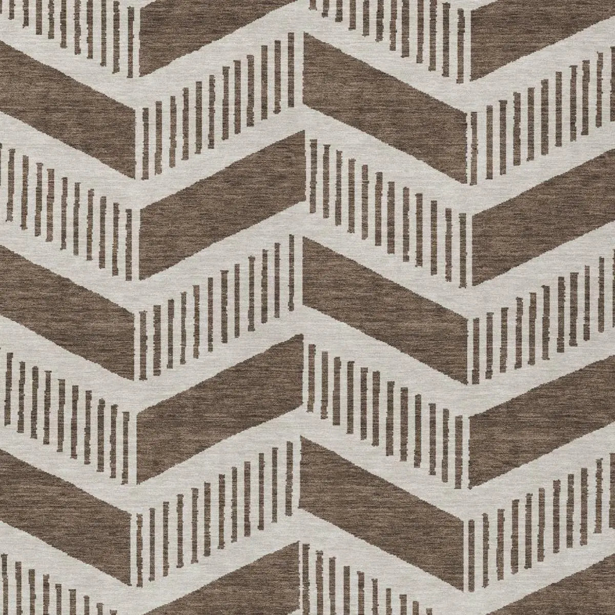 8' X 10' Coffee And Brown Geometric Washable Indoor Outdoor Area Rug Homeroots Outdoor