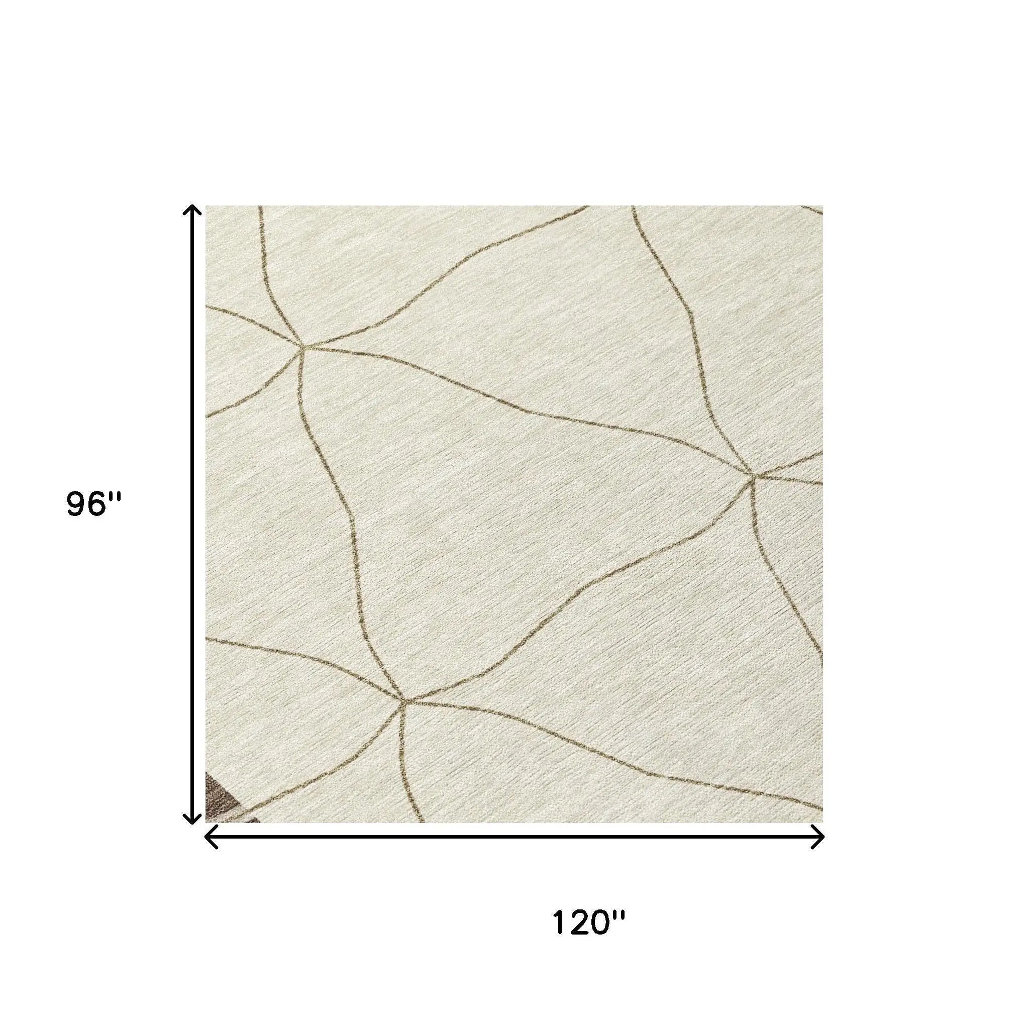 8' X 10' Coffee And Brown Geometric Washable Indoor Outdoor Area Rug Homeroots Outdoor
