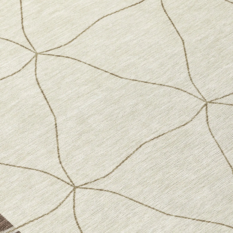 8' X 10' Coffee And Brown Geometric Washable Indoor Outdoor Area Rug Homeroots Outdoor
