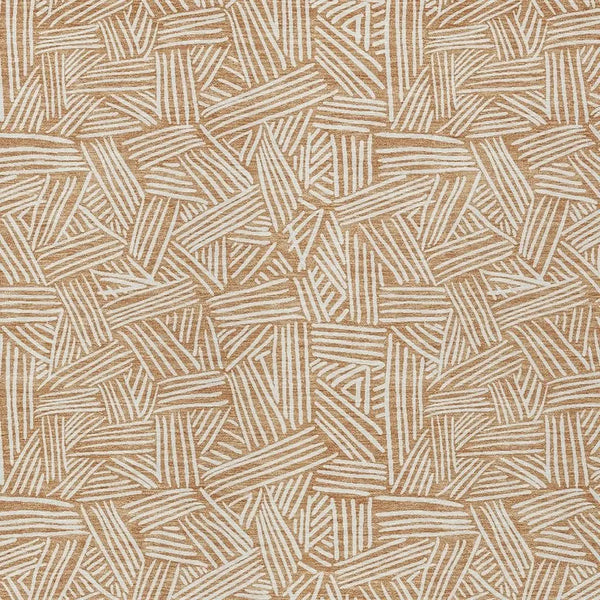 8' X 10' Copper And Ivory Geometric Washable Indoor Outdoor Area Rug Homeroots Outdoor