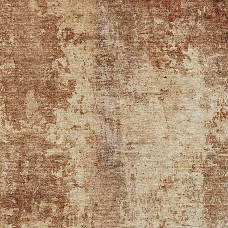 8' X 10' Copper And Orange Abstract Washable Indoor Outdoor Area Rug Homeroots Outdoor