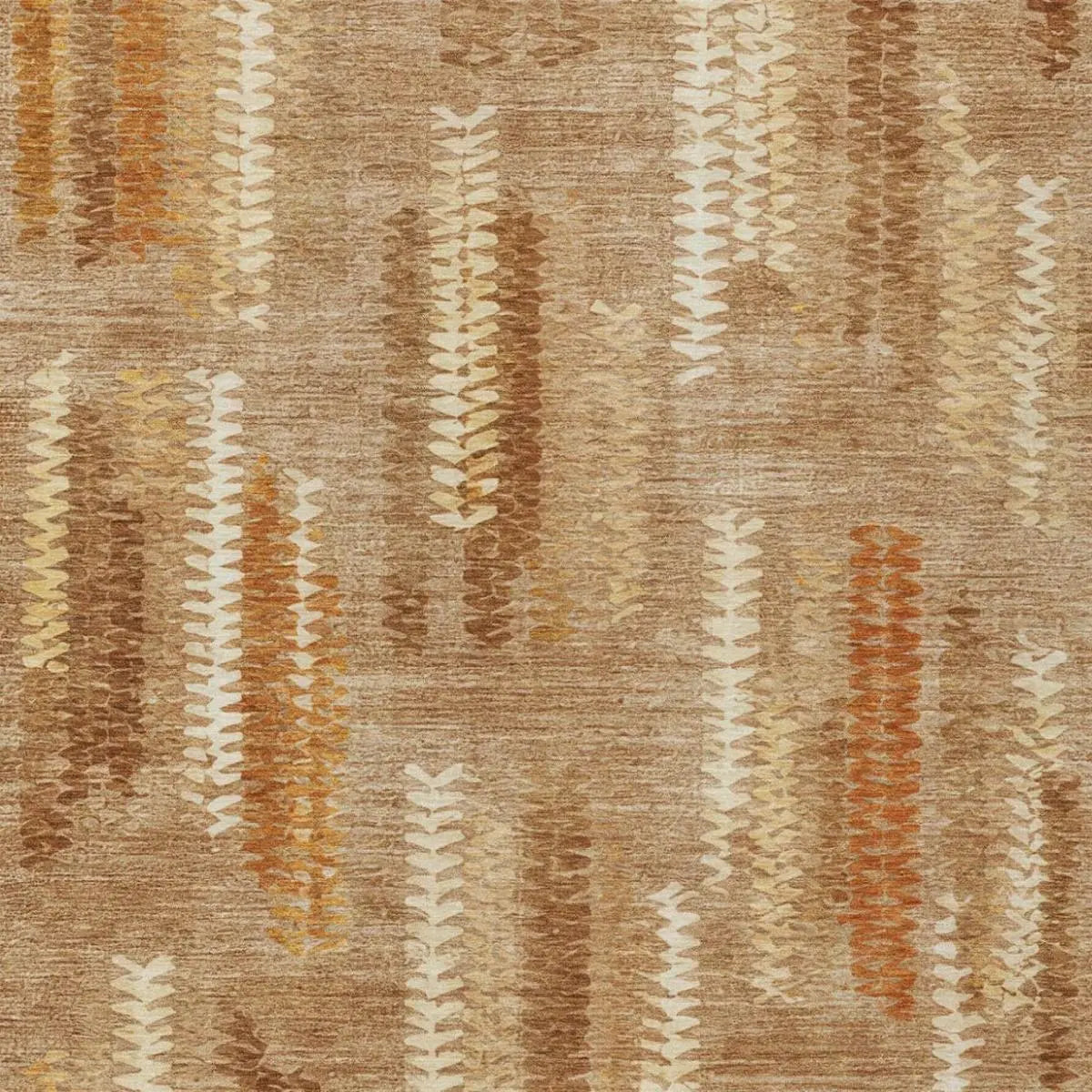 8' X 10' Copper And Orange Abstract Washable Indoor Outdoor Area Rug Homeroots Outdoor