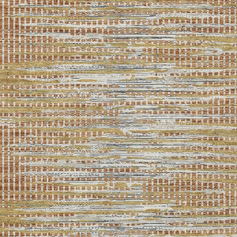 8' X 10' Copper And Orange Abstract Washable Indoor Outdoor Area Rug Homeroots Outdoor