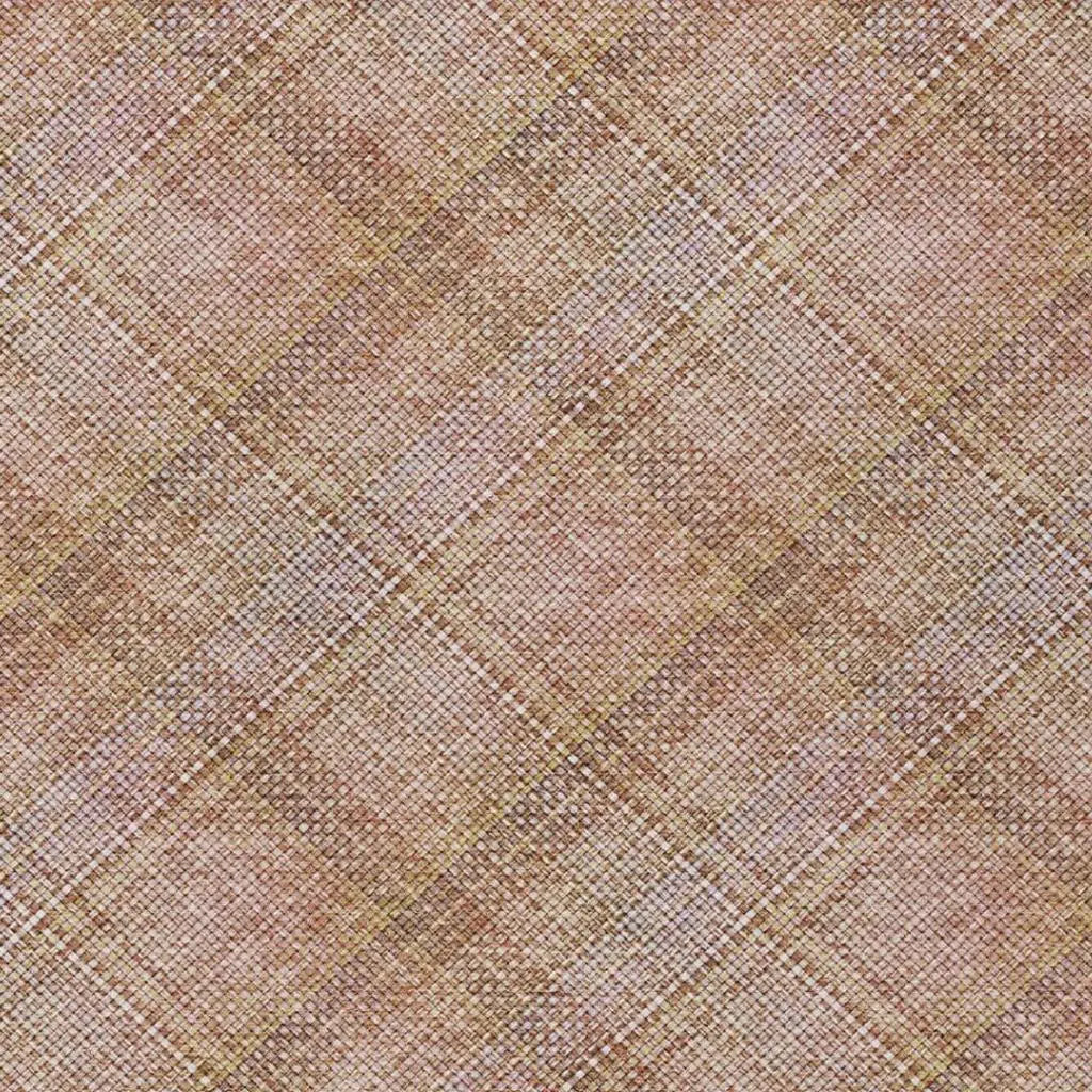 8' X 10' Copper And Orange Plaid Washable Indoor Outdoor Area Rug Homeroots Outdoor