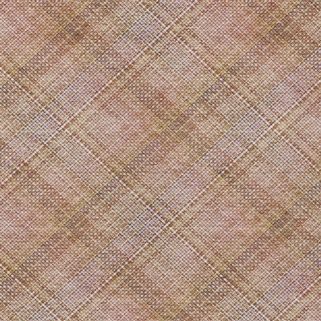 8' X 10' Copper And Orange Plaid Washable Indoor Outdoor Area Rug Homeroots Outdoor