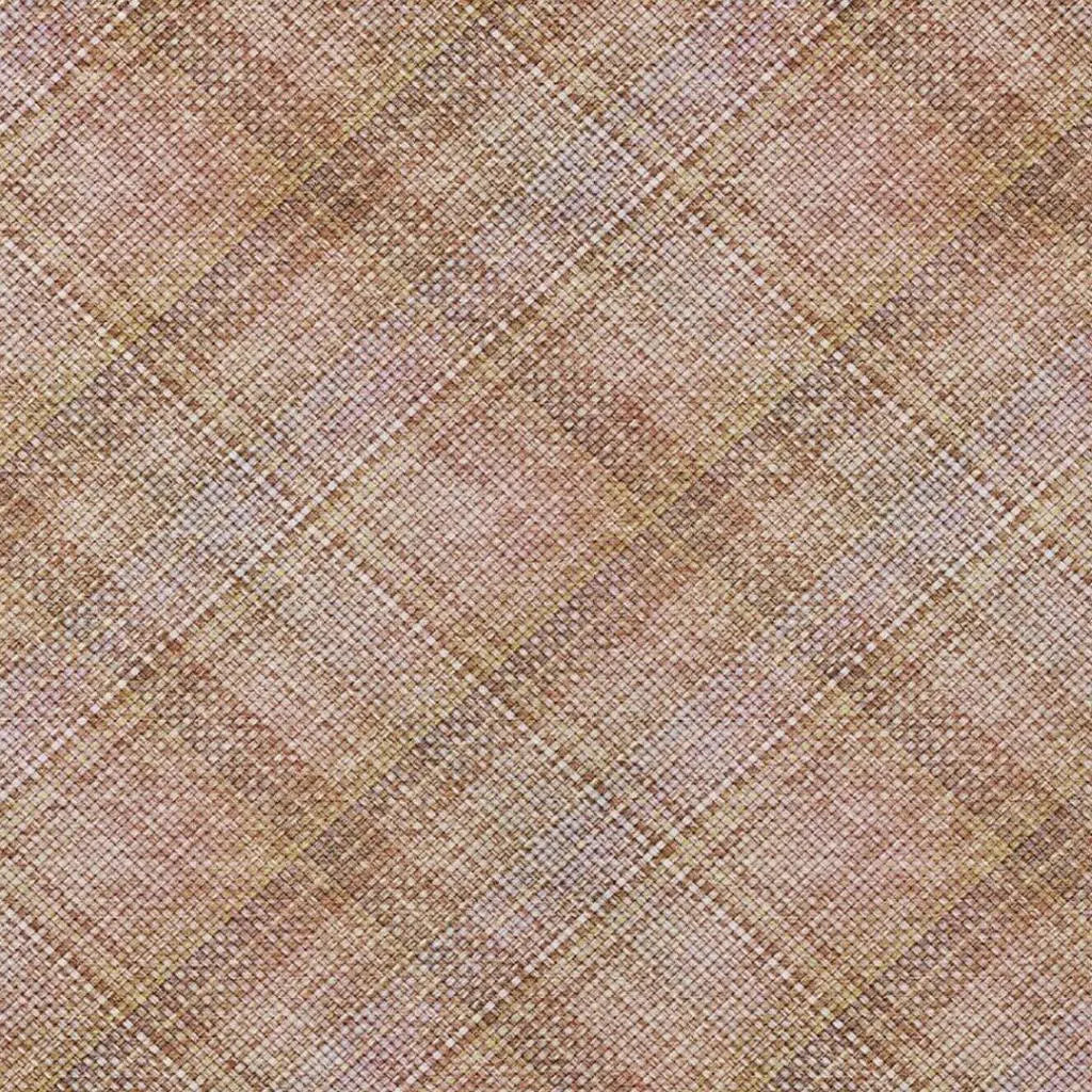 8' X 10' Copper And Orange Plaid Washable Indoor Outdoor Area Rug Homeroots Outdoor