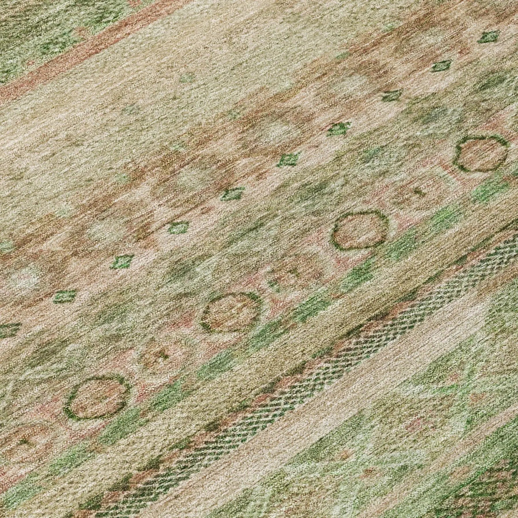 8' X 10' Copper And Orange Striped Washable Indoor Outdoor Area Rug Homeroots Outdoor