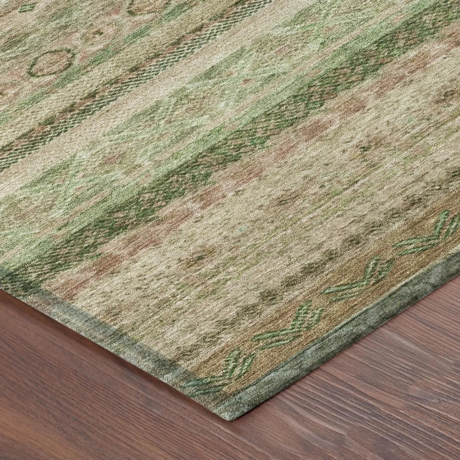 8' X 10' Copper And Orange Striped Washable Indoor Outdoor Area Rug Homeroots Outdoor