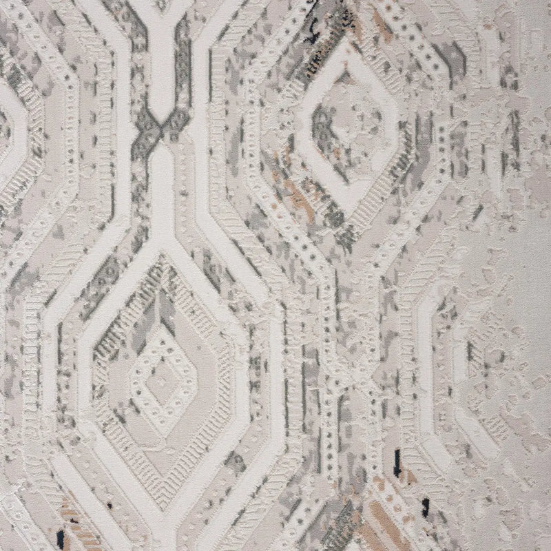 8' X 10' Cream Abstract Distressed Area Rug Homeroots Home Decor