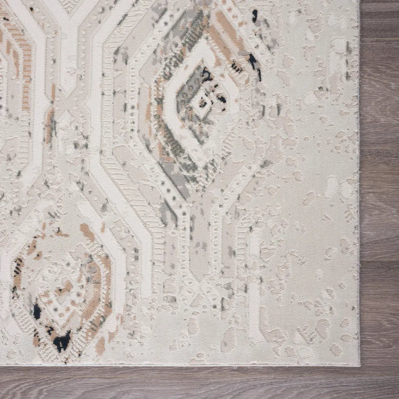 8' X 10' Cream Abstract Distressed Area Rug Homeroots Home Decor