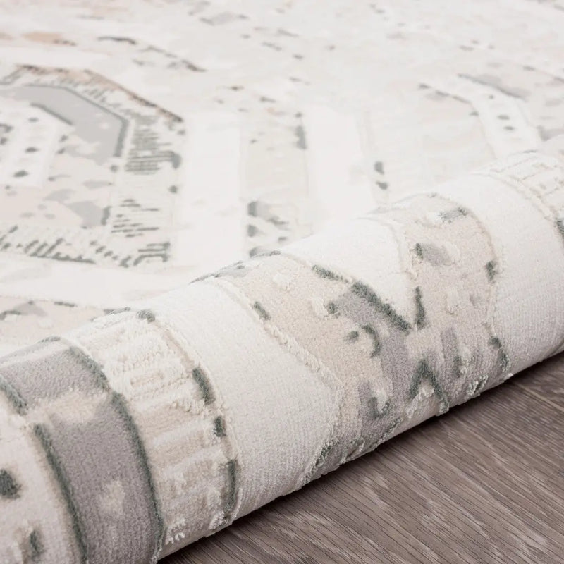 8' X 10' Cream Abstract Distressed Area Rug Homeroots Home Decor