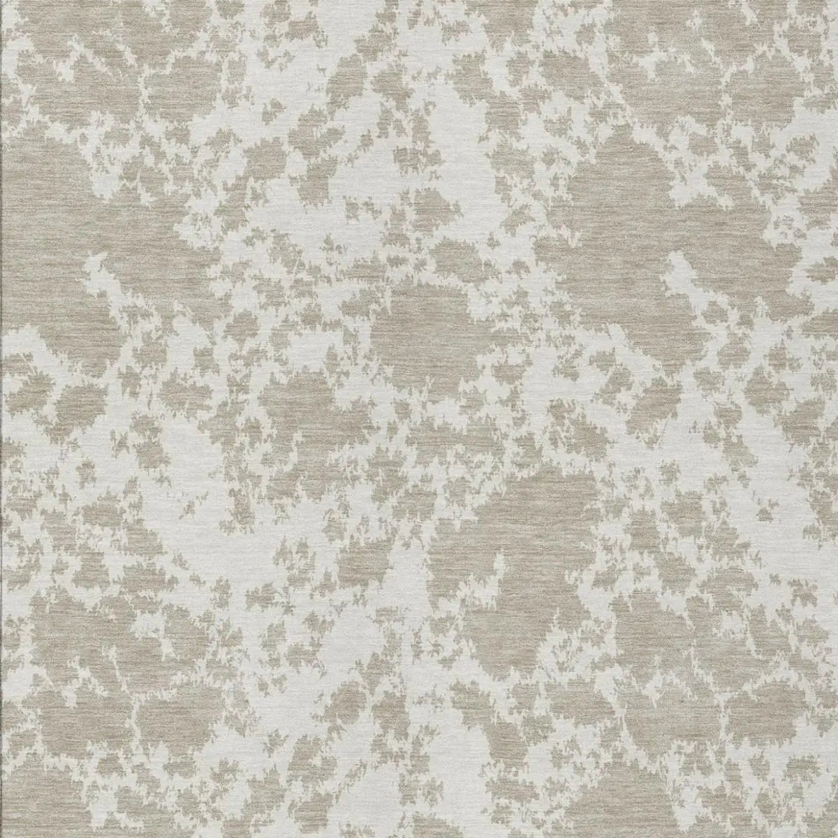 8' X 10' Cream And Ivory Abstract Washable Indoor Outdoor Area Rug Homeroots Outdoor